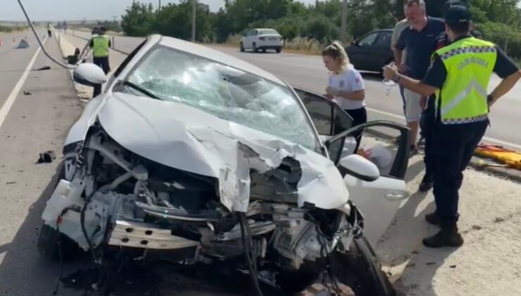 Gönen’de tek taraflı trafik kazası: 1 yaralı